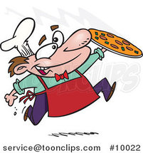 Cartoon Happy Pizza Maker by Toonaday