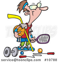 Cartoon Sporty Guy by Toonaday