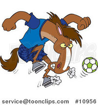 Cartoon Soccer Stallion by Toonaday
