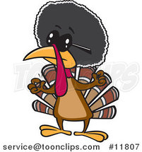Cartoon Jive Turkey Bird with an Afro by Toonaday