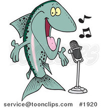 Cartoon Musical Trout Singing by Toonaday