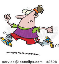 Cartoon Jogging Guy by Toonaday