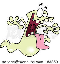 Cartoon Spooky Ghost by Toonaday