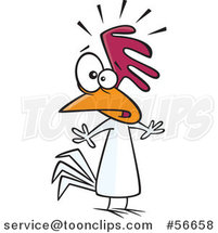 Cartoon Nervous Chicken by Toonaday