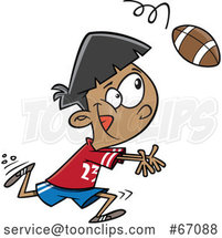 Cartoon Boy Catching a Football by Toonaday