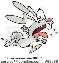 Cartoon Raging Bunny Rabbit by Toonaday