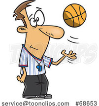 Cartoon Basketball Referee by Toonaday