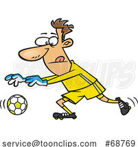 Cartoon Soccer Goalkeeper by Toonaday
