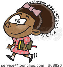 Clipart Cartoon Girl off to Church by Toonaday