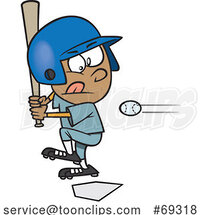 Cartoon Little Leaguer Baseball Boy by Toonaday