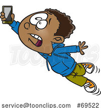 Cartoon Boy with Fast Cellular by Toonaday