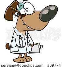 Cartoon Dog Doctor by Toonaday