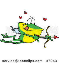 Cartoon Frog Cupid by Toonaday
