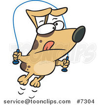 Cartoon Jumproping Dog by Toonaday