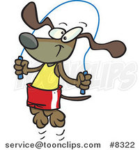 Cartoon Dog Skipping Rope by Toonaday
