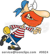 Cartoon Goofy Pirate by Toonaday